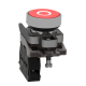 Push button, Harmony XB4, metal, flush, red, 22mm, spring return, marked O, 1NC alt_view_7