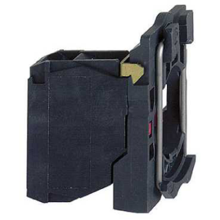 Single contact block with body fixing collar, Harmony XB5, plastic, screw clamp terminal, 1NO+1NC main