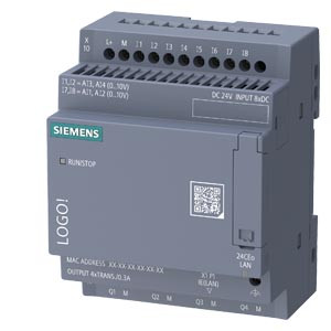 LOGO V9 24RCEO (AC). logic module. power supply / I/O: DC 24 V DC/24 V AC/relay. 8 DI/4 DO. without display. main