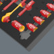 9726 Foam insert 8007 B VDE Zyklop VDE ratchet set 1, 3/8", 28 pieces, 05150116001 Wera alt_view_5