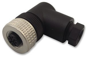 Konektors 4 PIN, mamma leņķiskais, 4A, 125V, 3…6mm, M12, IP67, XZCC12FCM40B Telemecanique