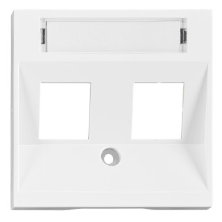 Cover for 2*RJ45 Toolless Line jacks, white, EV104304 Schrack Technik