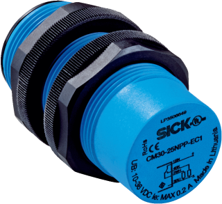 CM30-25NNP-EC1 Capacitive proximity sensor M30, Sn=25mm, NPN, NO/NC, Non-Flush, Male connector M12, 4-pin 6058159 Sick main