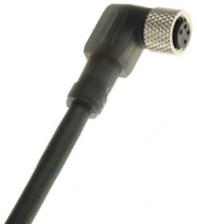 Konektors ar kabeli, M8, 4-PIN, leņķiskais, mamma, kabelis 5m, IP65/IP67/IP69K, XZCP1041L5 Telemecanique