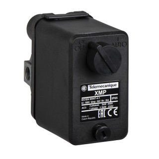 Spiediena sensors XMP, 12 bar, 4xG 1/4 female, 2 NC, ON/OFF knob control, XMPR12B2433