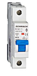 Circuit breaker (MCB) AMPARO 6kA, B 32A, 1-pole, Schrack Teknik, AM618132-- main