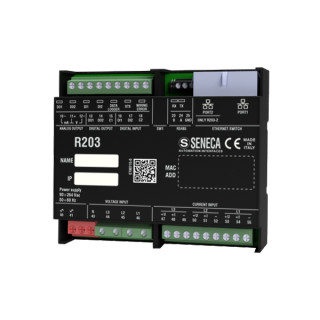 Three-phase Power Meter, 2xETH, 24 Vdc, Ethernet/IP, R203-2-L-E, Seneca main