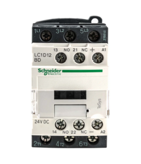 Контактор 5.5kW, 3P, 1NO + 1NC, 12A, катушка 24VDC, LC1D12BD Schneider Electric