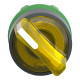 Head for illuminated selector switch, Harmony XB5, plastic, yellow handle, 22mm, universal LED, 2 positions alt_view_4