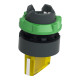 Head for illuminated selector switch, Harmony XB5, plastic, yellow handle, 22mm, universal LED, 2 positions alt_view_5