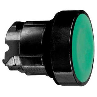 Head for non illuminated push button, Harmony XB4, green flush push button 22mm, spring return, unmarked main