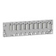 Backplane, Modicon X80, 8 slots, panel, mounting plate or DIN rail mounting, ruggedized main