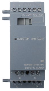 6ED1055-1MB00-0BA2 LOGO! DM8 12/24R expansion module, PS/I/O: 12, 24V/12V/24V/relay, 2 MW, 4 DI/4 DO for LOGO! 8 6ED10551MB000BA2 Siemens main