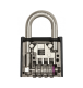 878DCOM | Black zinc resettable combination padlock - Hardened steel shackle alt_view_2