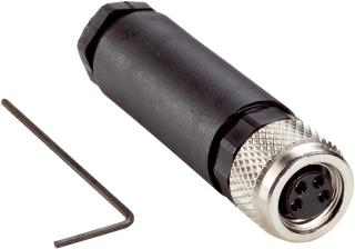 Connector DOS-0804-G, 4 PIN, female straight, 4A, 30V, 3…5mm, M8, IP67, 6009974 Sick main