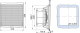 Ventilators 560m3/h, 336 x 316 x 161mm, 230V AC, IP54, NSYCVF560M230PF Schneider Electric alt_view_3