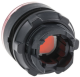 Head for illuminated push button, Harmony XB5, plastic, red flush, 22mm, universal LED, spring return, plain lens alt_view_2