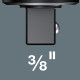 7772 B Ratchet insert, reversible, 9x12 mm, 9x12 x 3/8" x 52 mm, 05078636001 Wera alt_view_6