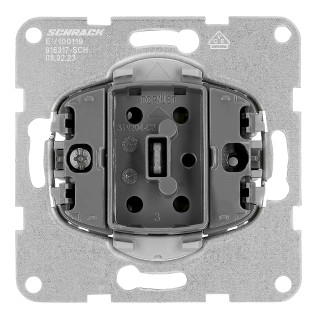 One gang push button insert, 1 NO, cage clamps, EV100119 Schrack Technik