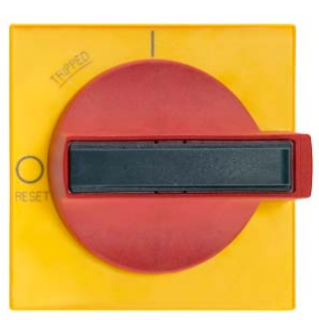 Handle red, masking plate yellow, door operating mechanism 8UC7, spare part f..., 8UC7220-3BB, Siemens main