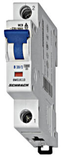 Automātslēdzis (MCB) D, 50A, 1-pole, 10kA, Schrack Teknik, BM019150-- main