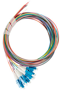 FO Pigtail LC, 9/125æm OS2, 2.0m, Easy Strip, 12pcs, HLP09L122P Schrack Technik