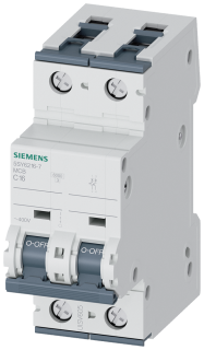 Miniature circuit breaker 400 V 6 kA, 2-pole, C, 16 A, D=70 mm, 5SY6216-7, Siemens main