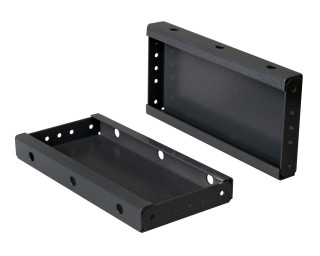Plinth side parts (pair) D=500 H=100 mm sheet steel RAL7012