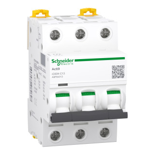 Automātslēdzis Acti9 iC60H 3P C 13A MCB, Schneider Electric, A9F84313 main