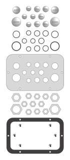 WSA Cable entry gland plate for type A, with 13 entries, WSAFA0A2-- Schrack Technik