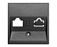 Cover for Single Data Sockets, anthracite, EV114003-- Schrack Technik main