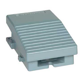Single foot switch, Harmony XPE, metal, blue, without cover, 2 steps, 2 contacts 1NC+NO, IP66