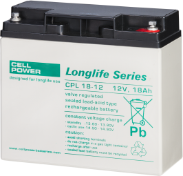Аккумулятор CPL 18-12 Cellpower 12V, 18Ah, 181x76x167 мм main