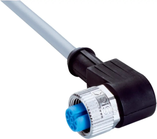 Konektors ar kabeli YG2A14-020VB3XLEAX, M12, 4-PIN, leņķiskais, mamma, kabelis 2m, IP65/IP66K/IP67, 2095895 Sick