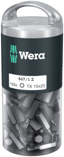 867/1 TORX® DIY 100, TX 15 x 25 mm, 100 pieces, 05072447001 Wera main