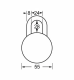 2010 | High security combination padlock with double-armored stainless steel body - with Key control - Key charted alt_view_2