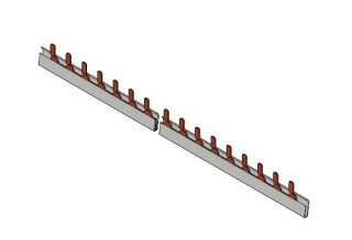 Small Connect Pin Busbar 1-pole,10mmý MCB 1+N/1MW, 1m, grey, BSA90122 Schrack Technik