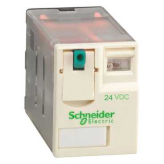 miniature plug in relay, Harmony Electromechanical Relays, 12A, 2CO, without LED, with lockable test button, flat (faston type), 24V DC main