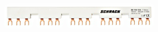 3 phase Busbar for 5xBE5 + Auxiliary contact, 45mm fork type main