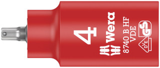 8740 B VDE HF Zyklop Hex bit socket, insulated, with holding function, 3/8" drive, 4 x 55 mm, 05004900001 Wera main
