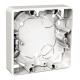 Mounting box, Exxact, surface mount, 1-gang, low(21mm), IP21, white main