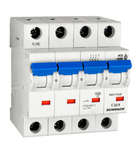 Автоматический выключатель (MCB) C, 16А, 4-полюсный, 40°C, 10кА, Schrack Teknik, BM017416ME main