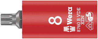8760 B VDE XZN Zyklop bit socket, insulated, 3/8" drive, for multi-point socket screws, M 8 x 59 mm, 05004940001 Wera main