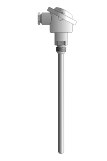Temperatūras sensors ar galvu un vītni, PT100 -40C…+150C, Vītne = M27x2, diametrs 14mm, garums 110 mm TP-684Pt100-1-110-SPEC, TP-684Pt100-1-110-SPEC Czaki main
