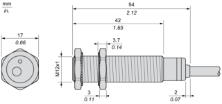 INDUCTIV SENSOR CYL LO M12 24 240V ACD