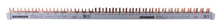 Busbar, 1xRCCB 4-pole, 2xMCB 4-pole, 18 x MCB 1+N/1 MW, 30MW