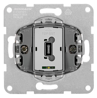 One-gang push button insert illuminated between L-L1, NO, EV100130 Schrack Technik