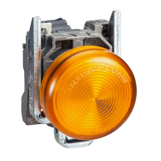 round pilot light Ø 22 - IP65 - orange - integral LED - 230..240 V - lugs - ATEX main