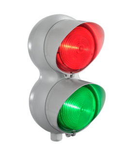 TLINE 2 LT XLF S DIRECT RG - TLINE TRAFFIC LIGHT 12/24V DCAC WITH 2 XLF (RED, GREEN) WITH 3 LUMINOUS EFFECTS (STEADY, FLAHING OR STROBE). IP66., 69786 Sirena main