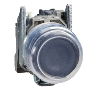 Spiedpoga, metāls, Harmony XB4 ATEX D, izvirzīts, melns, 22mm, atsperes atgrieze, ar āžnieku, bez marķējuma, 1NO, ATEX main